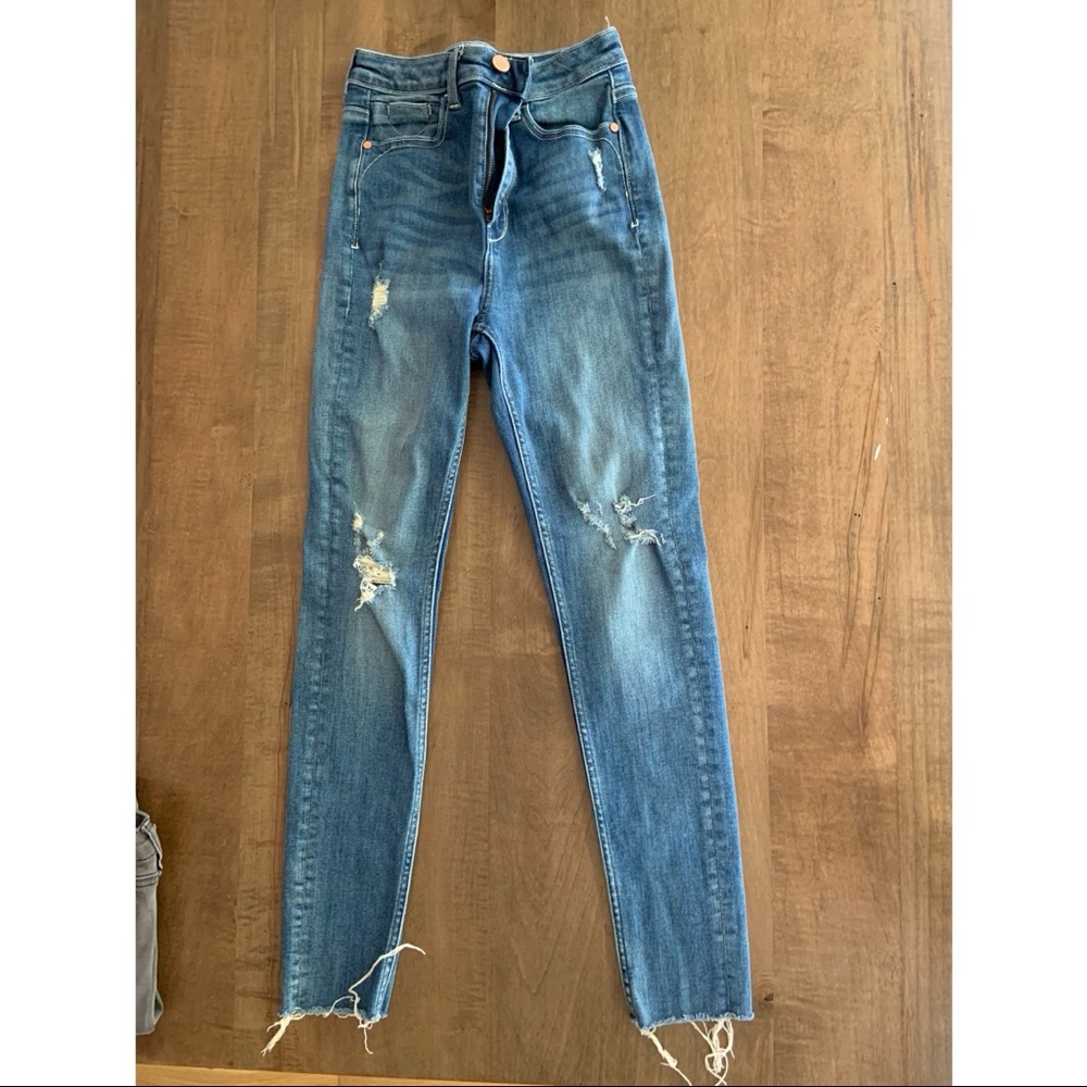 Zara Jeans size 2 ripped high waisted skinny jeans